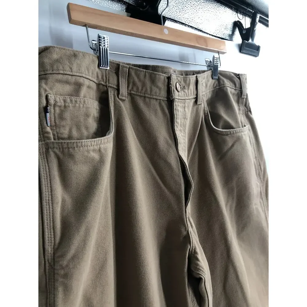 Carhartt FR Loose Fit Canvas Tan Pants Men’s 38x32 Work Utility